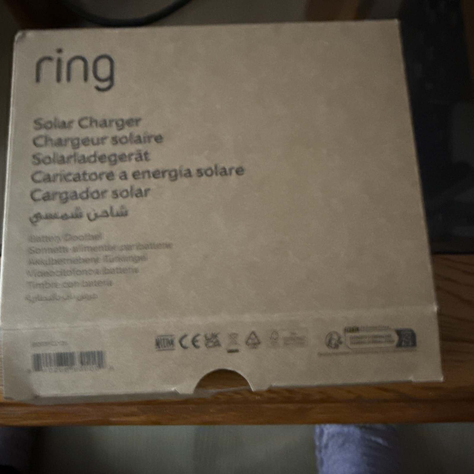 Ring Solar Charger 5F83E9 for Battery Doorbells Compatible w/ Video Doorbell