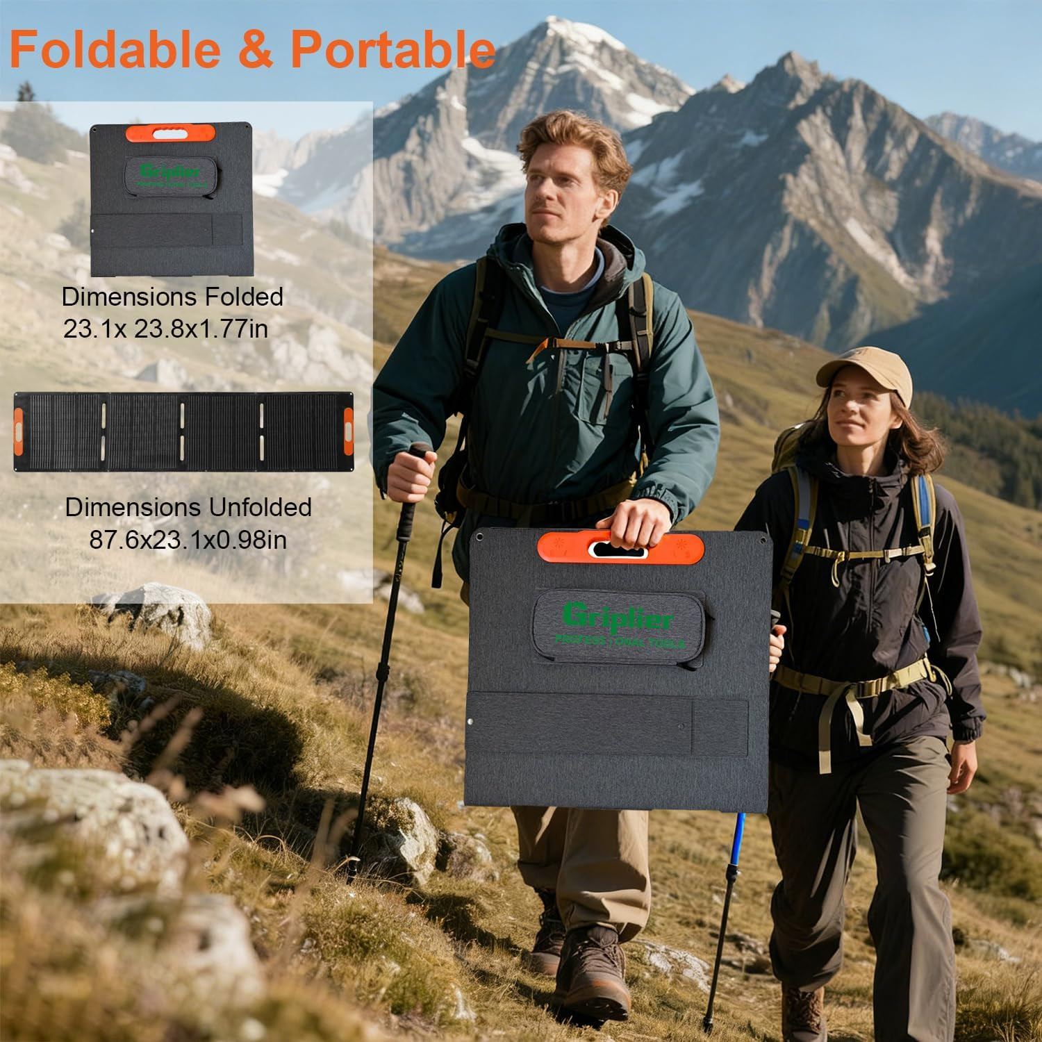 200W Portable Solar Panel for Power Station,25V Foldable Solar Panel Charger wit