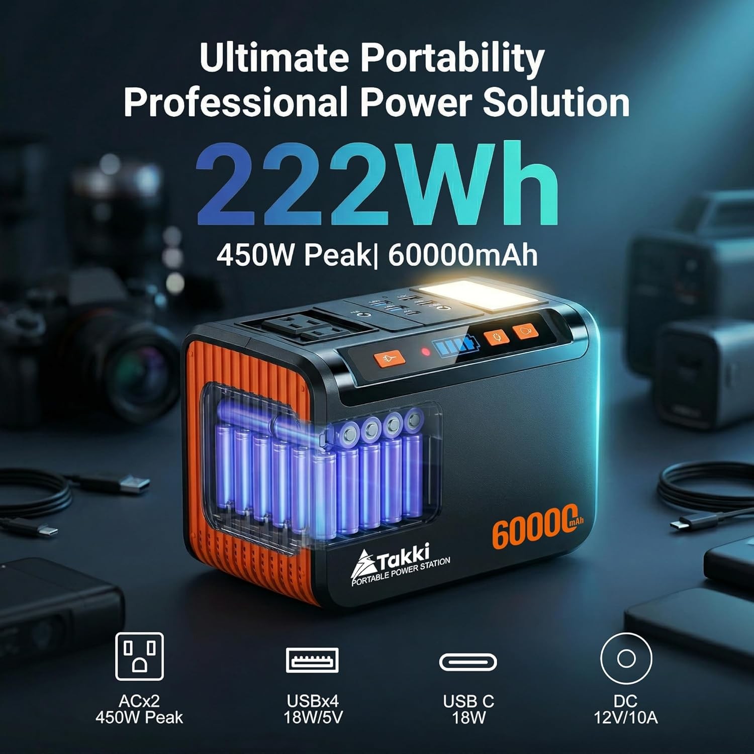Takki 250W Portable Power Station 222Wh Camping