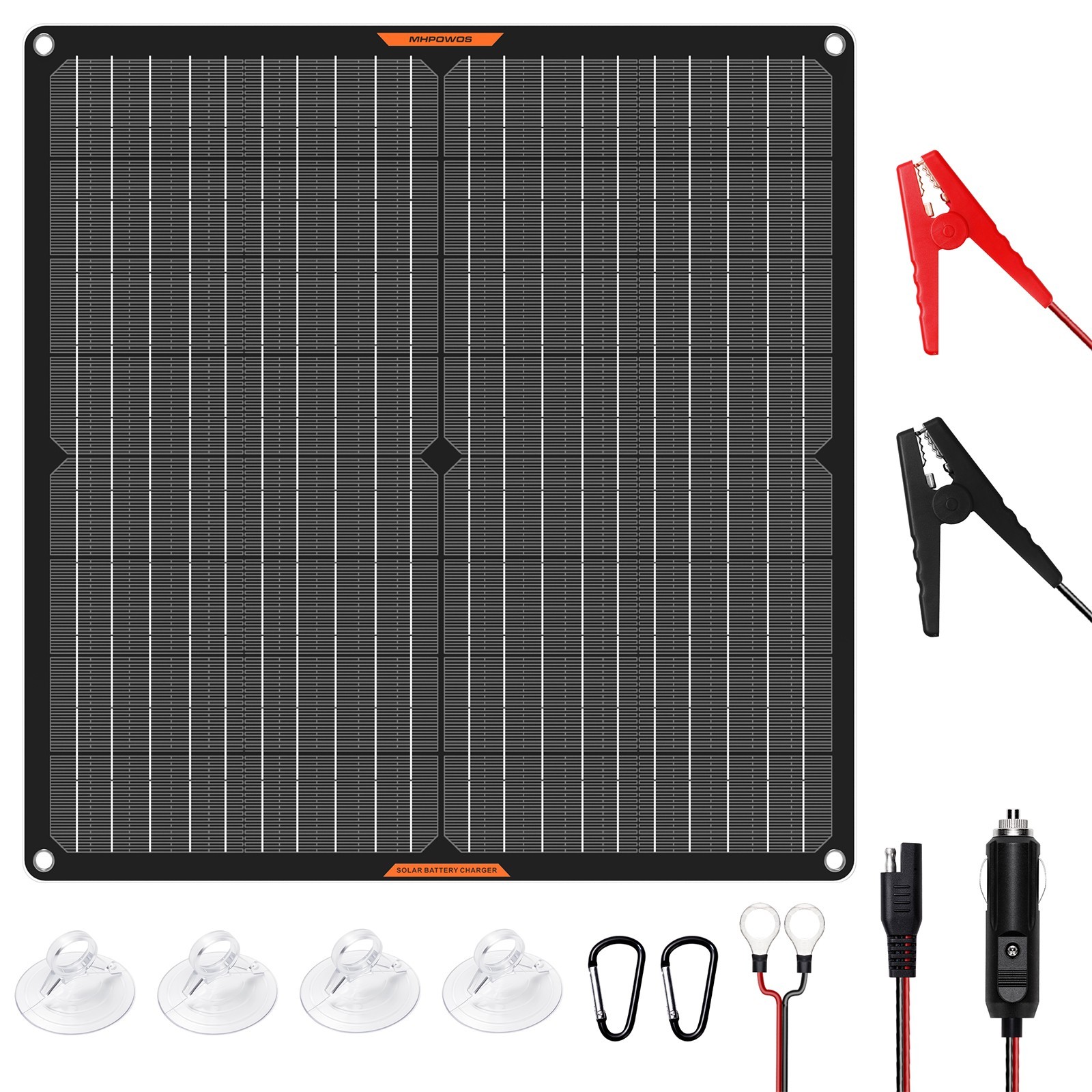 MHPOWOS 30W 12 volt Solar Battery Trickle Charger Maintainer for Car Batteries