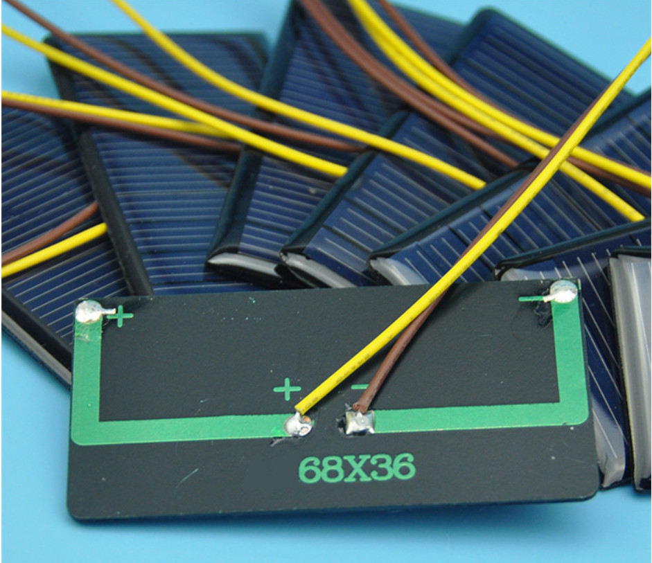 20Pcs Solar Panel 5V 50mA Epoxy 68x37mm Polycrystalline Silicon