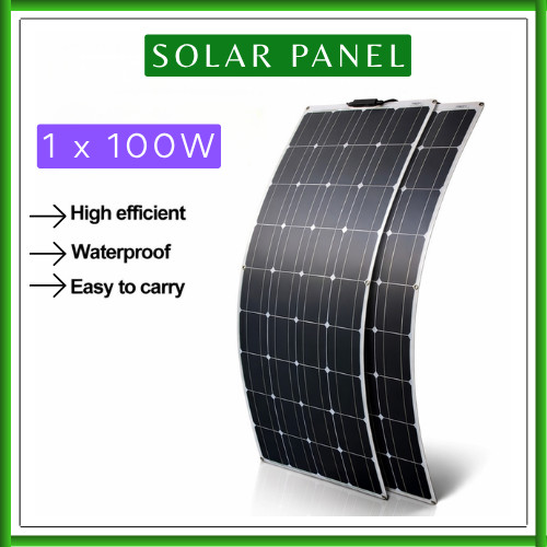 200W Flexible Solar Panel Mono 12V Portable Power Camping Home RV Battery Charge