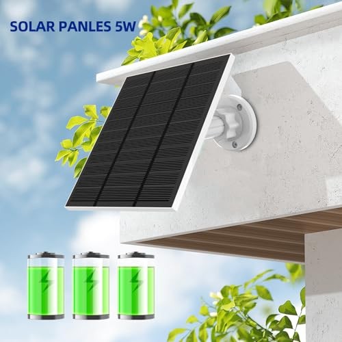 Solar Panels for Ring Camera Outdoor (New Generation) 5W 5V Solar Panel 3 White