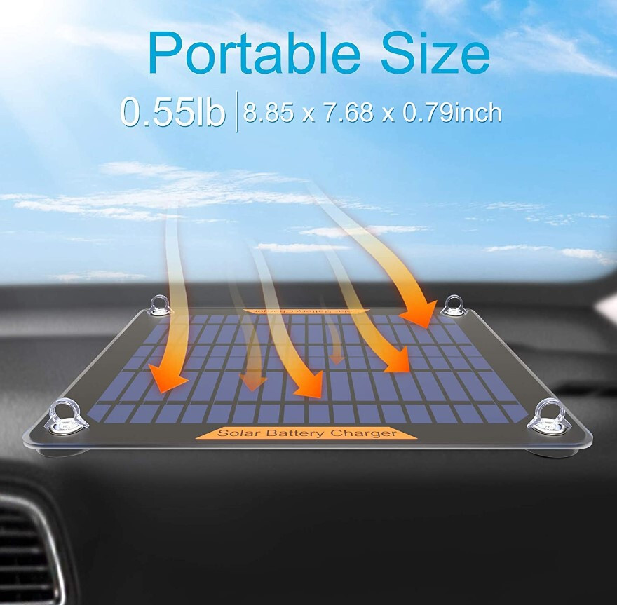 Waterproof Solar Battery Maintainer Car RV Charger 12 Volt Tender Trickle 5W New