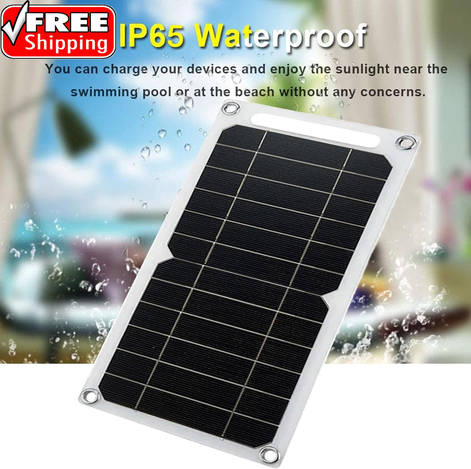 Mini 5V 6W USB Solar Panel, Portable 5 Volt 6 Watt High Efficiency Monocrystalli