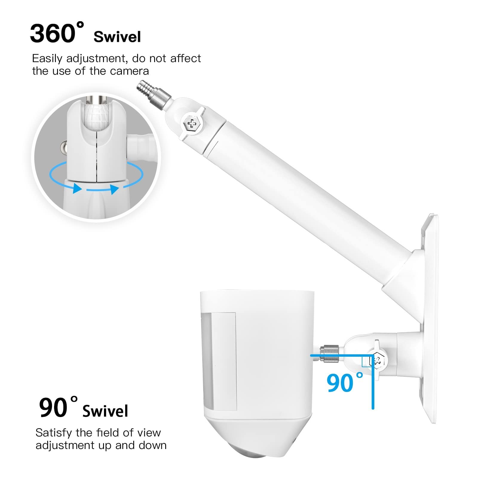 HOLACA 2-in-1 Wall Mount Bracket for Ring Solar Panel Spotlight Cam Battery