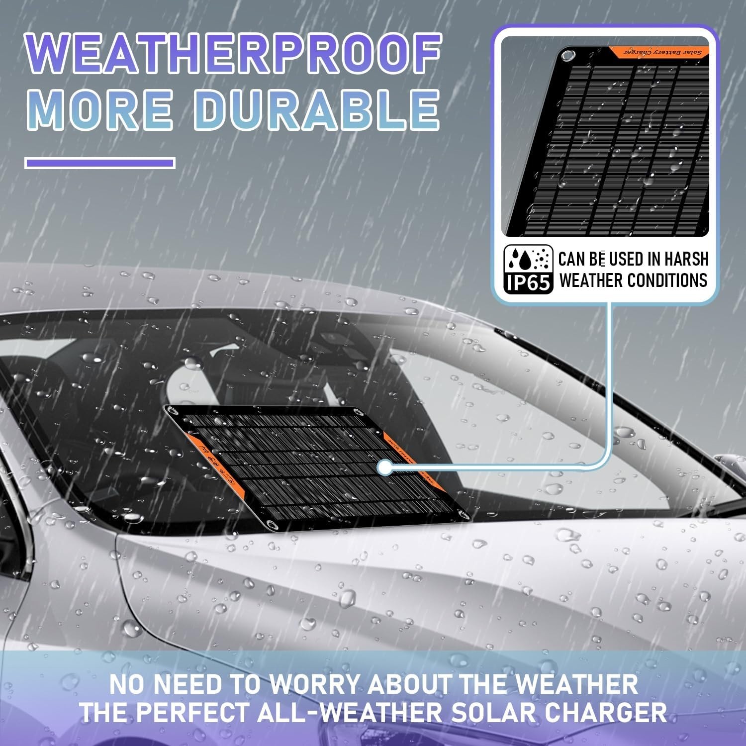 10W Solar Car Battery Charger for Automotive, Motorcycle & RV – Safe & Durable