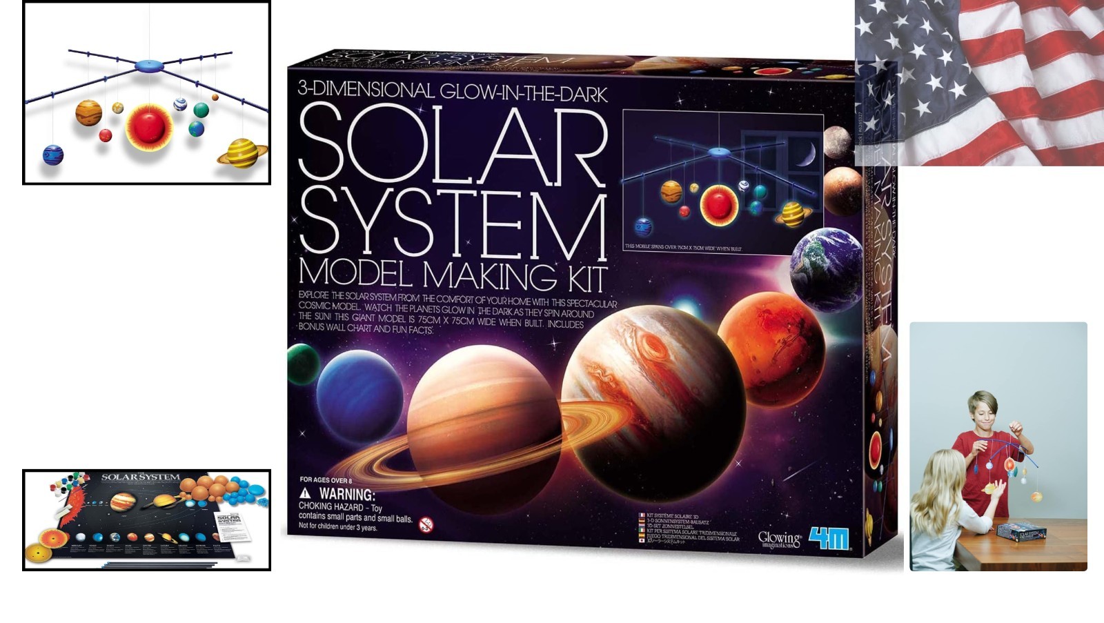 3D Glow-in-the-Dark Solar System Mobile Making Kit – DIY Science Astronomy Le…