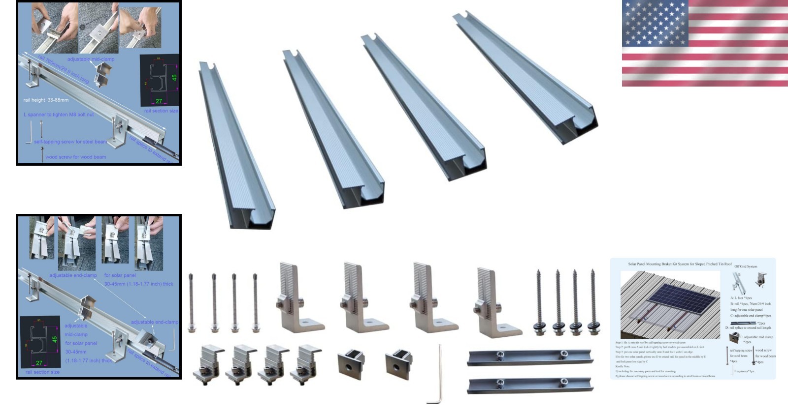 Vertical Solar Panel Mounts for Tin Roof Installation
