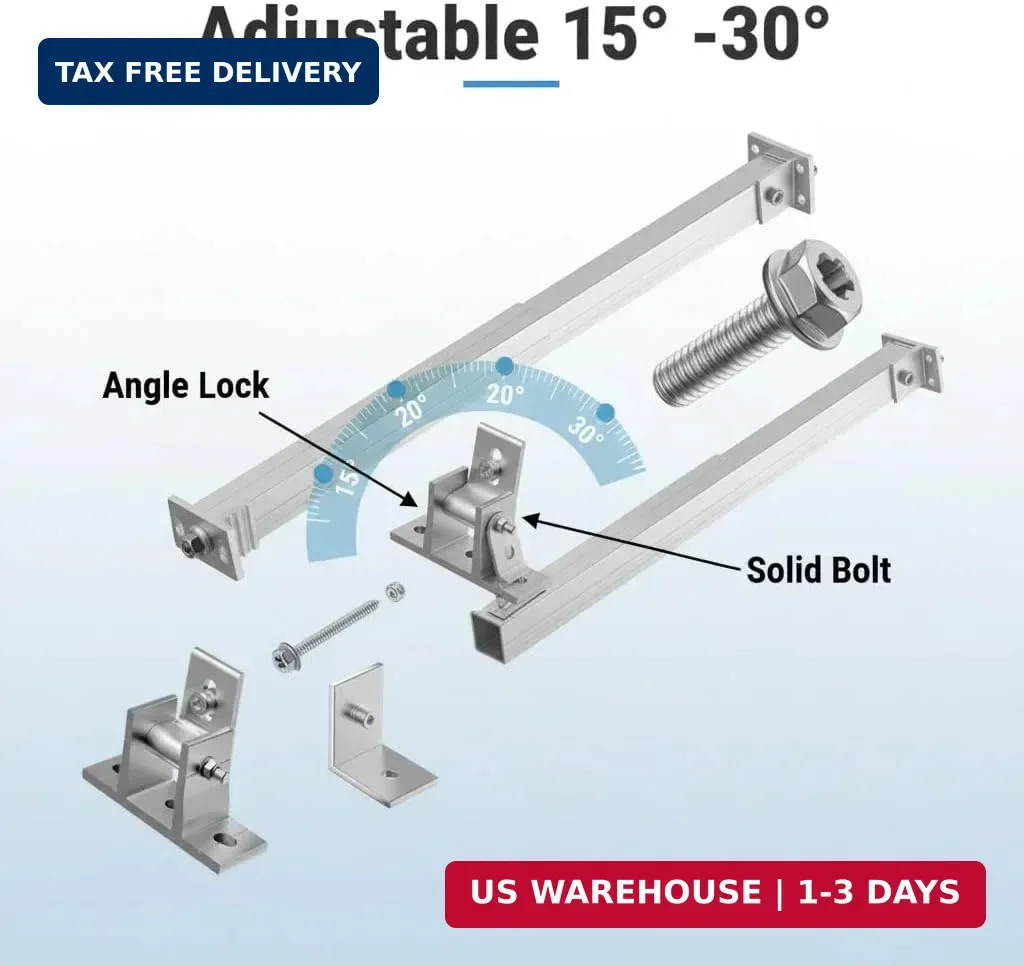 Adjustable Solar Panel Tilt Mount Brackets, Aluminum Alloy Solar Panel Mounting