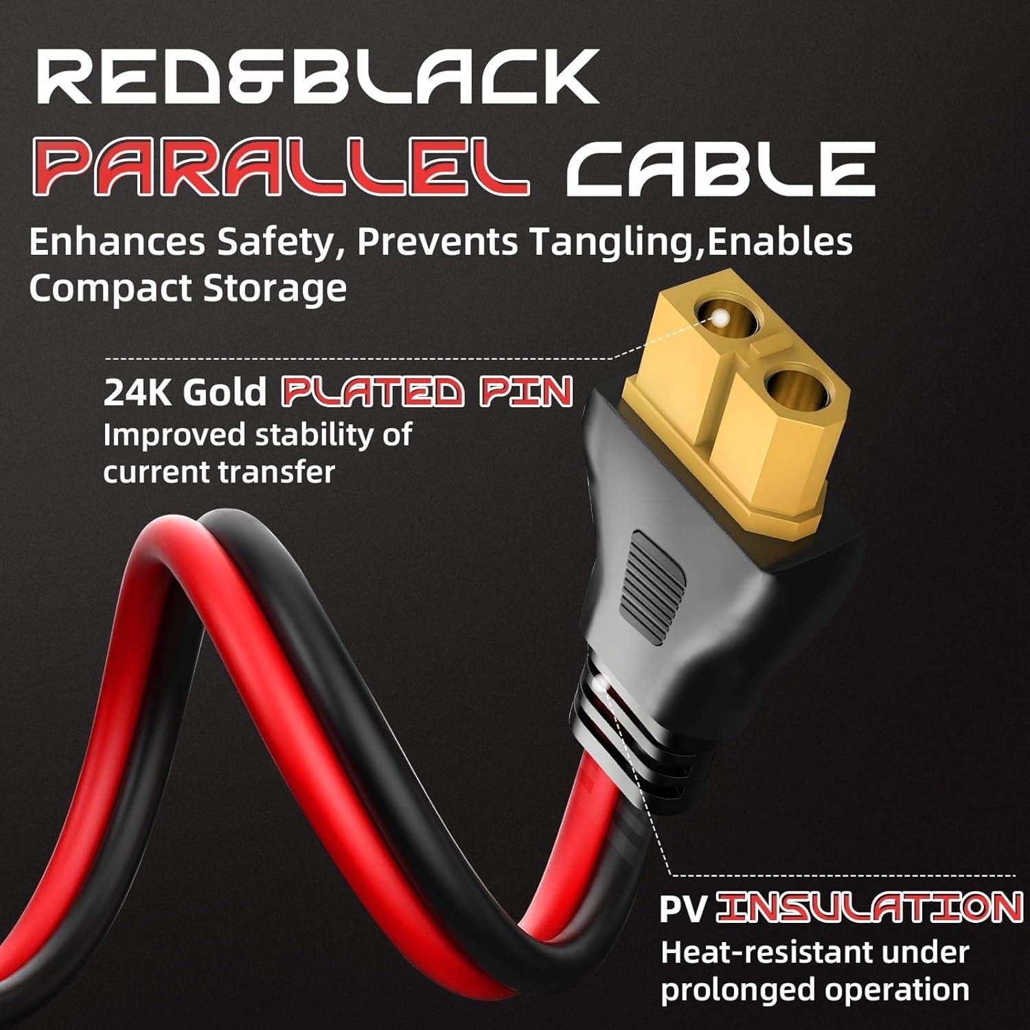 20FT 10AWG XT60 Solar Charging Cable, Solar Panel Connector to XT60 Extension…