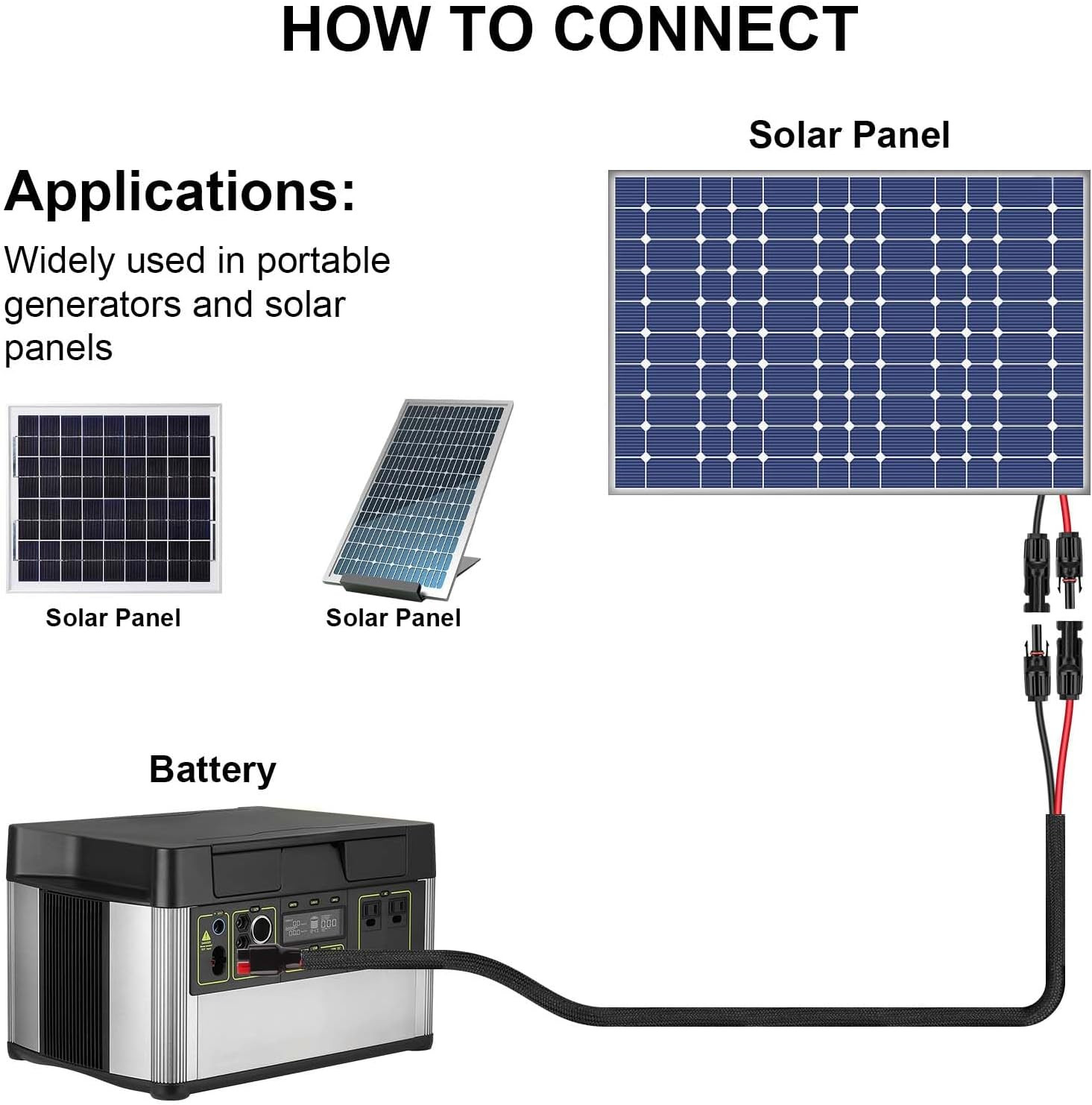 Connector Solar Panel Cable Kits for Solar Panel RV Marine Boat Portable Solar G