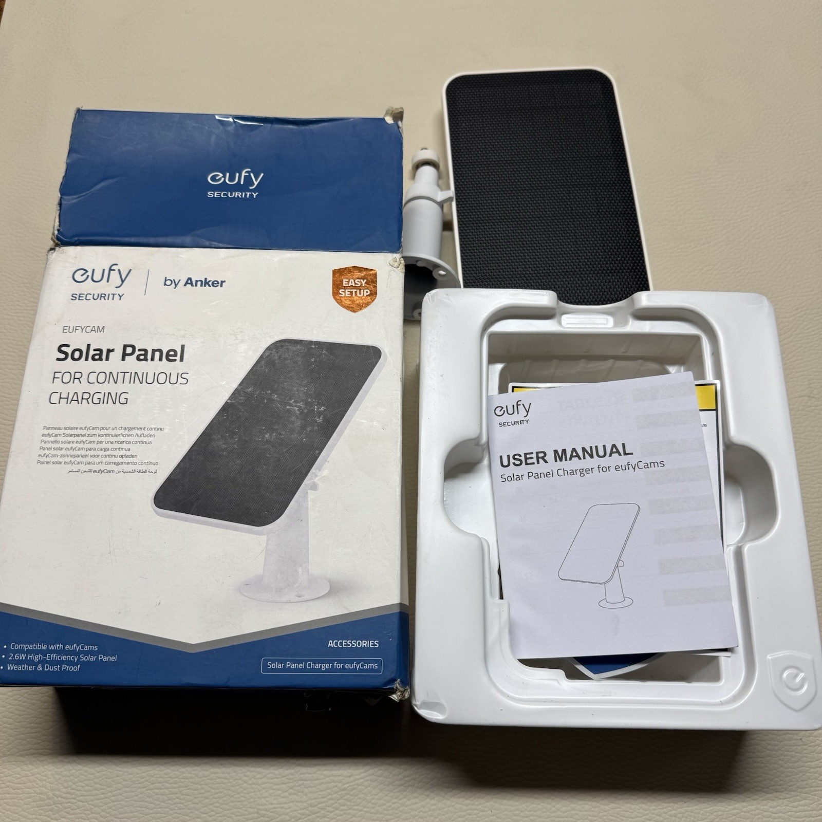 eufy Security Certified eufyCam Solar Panel, Compatible with eufyCam.