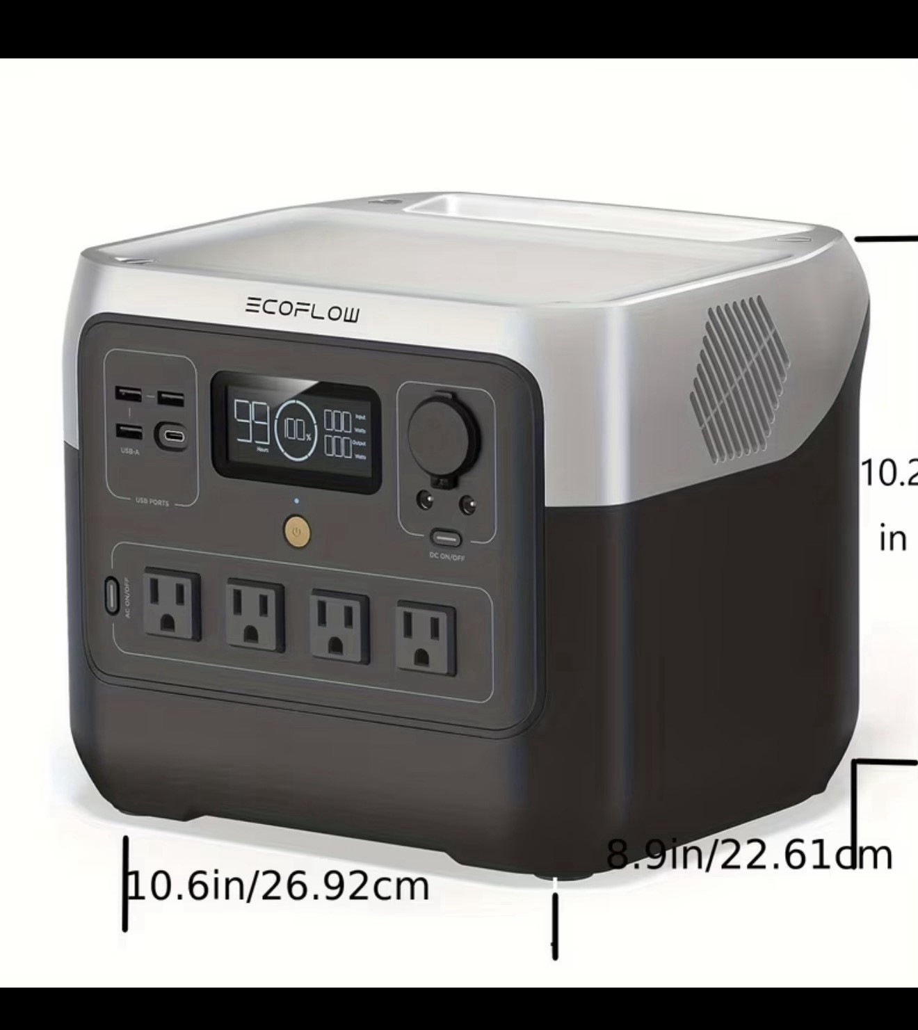 EF EcoFlow Portable Power Station RIVER 2 Pro 700,716Wh LFP Battery,1600W Solar