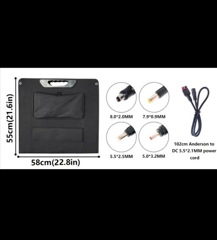 EL Solar 120W 18v Solar Panel – SP100BK1 Detachable Panels
