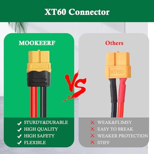 12AWG XT60 Extension Cable 2PCS XT60 to XT60 Cable with Male to Female 3FT