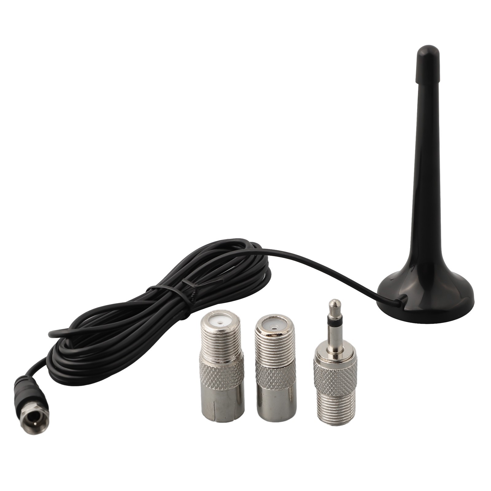 Telescopic Antenna for FM Radios with Magnetic Base and 3 Easy Connect Adapters