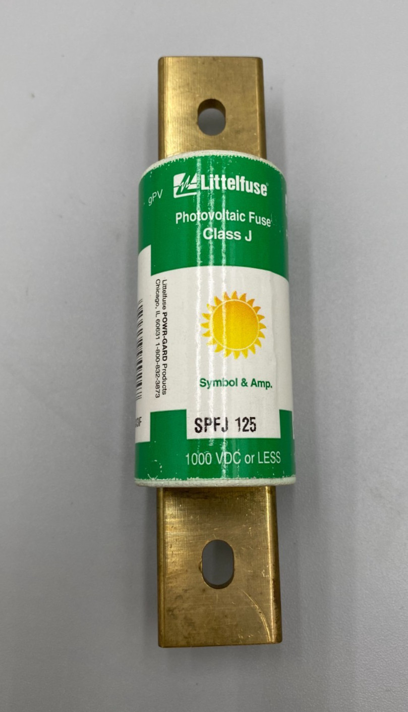 Littelfuse SPJF 125 1000VDC or Less Class J Photovoltaic Fuse Excellent