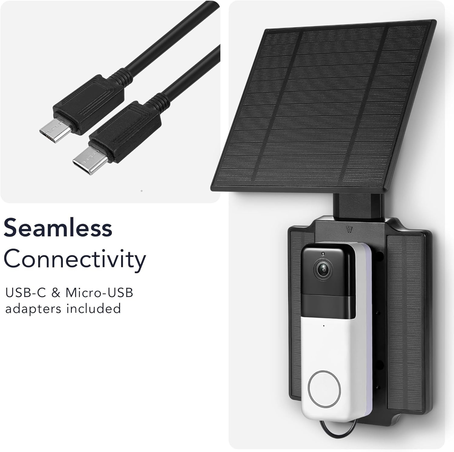 Universal Solar Charger Compatible with Ring Battery Doorbell 2024 Release/Pr…