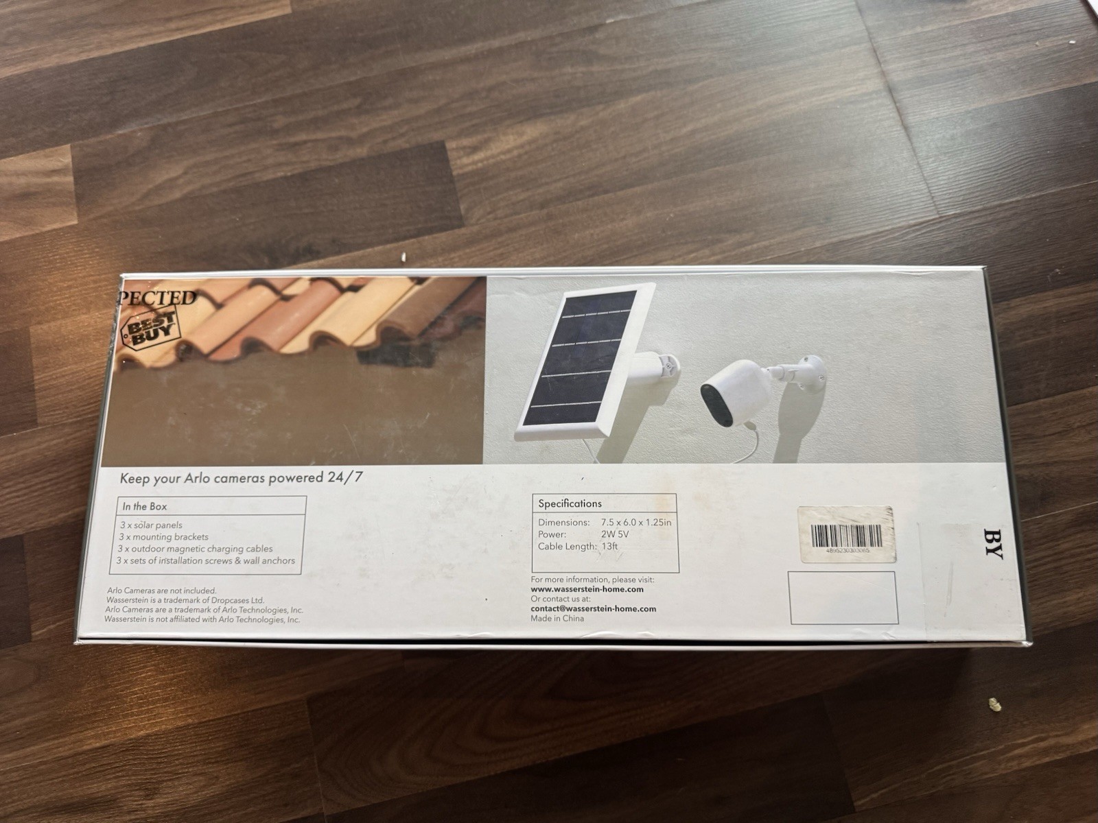 Wasserstein Arlo Ultra, Ultra 2, Pro 3, Pro 4 – Solar Panel (3-Pack)