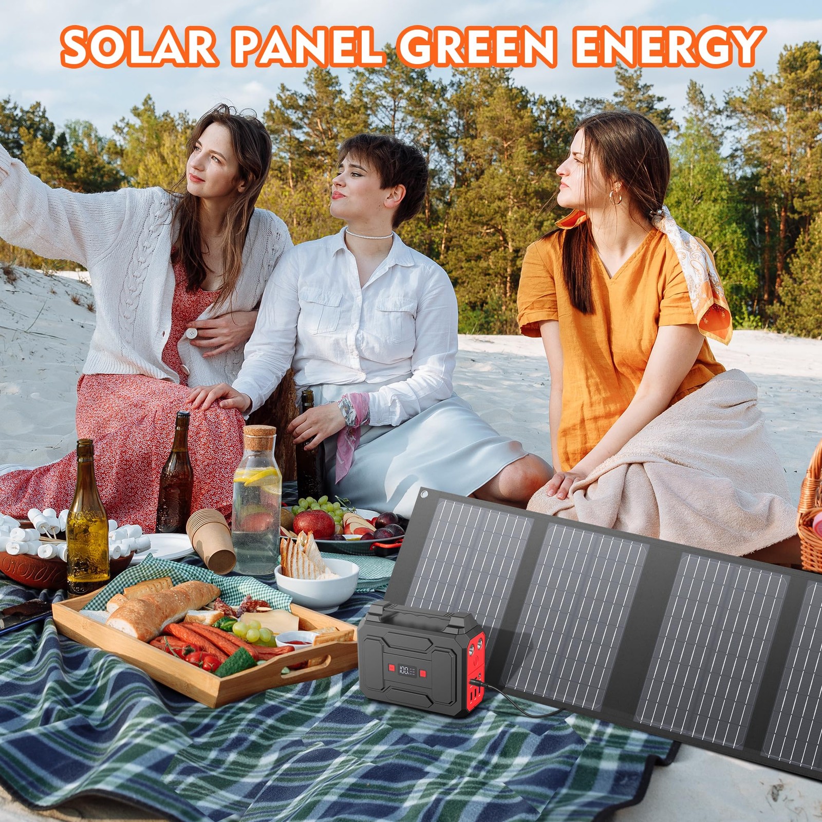 Portable Solar Panels 40W, Foldable Solar Panel Charger for 100-300W Portable…