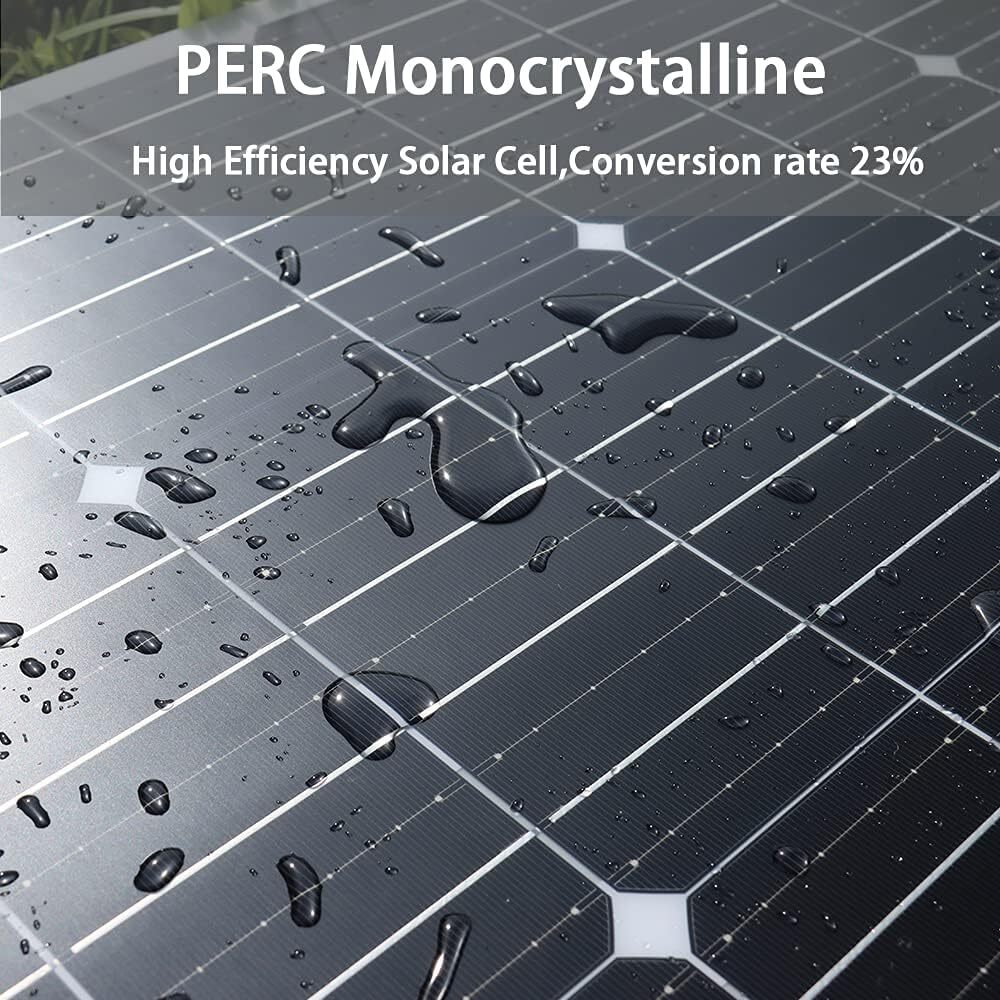 200W 18V Waterproof Flexible Solar Panel For RV Boat Camper Home Battery Charge
