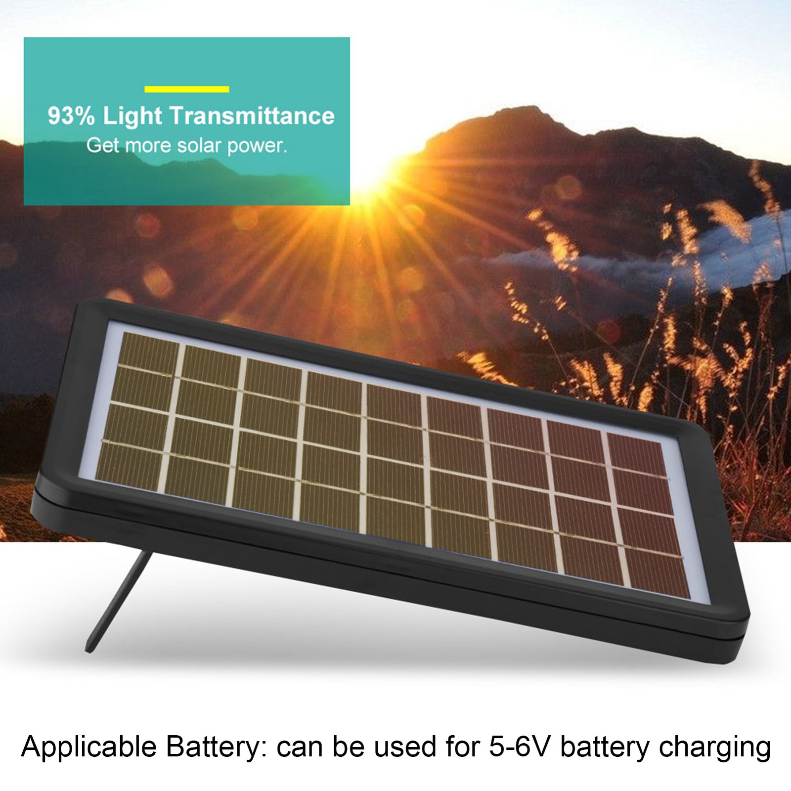 9V 3W Solar Board Waterproof 93% Light Transmittance Poly Silicon Solar Cell NEW