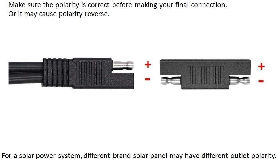 Lightweight SAE Polarity Connectors 3-Pack for Correcting Solar Charger Issues