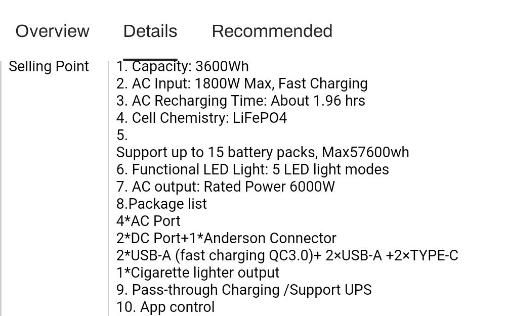 Blackview OSCAL PowerMax 6000W 3600Wh LiFePO4 Portable Camping Solar Generator