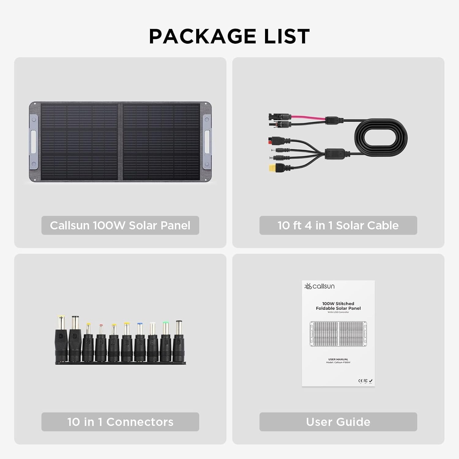 100W Portable Solar Panel for Power Station, Foldable Solar Panel 20V 100 Watt