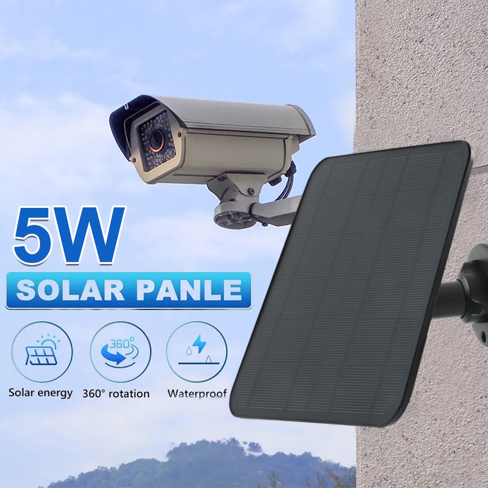 10ft Charging Cable 4W 5V Solar Panel Charger for Ring Video Doorbell 2/3/3+/4