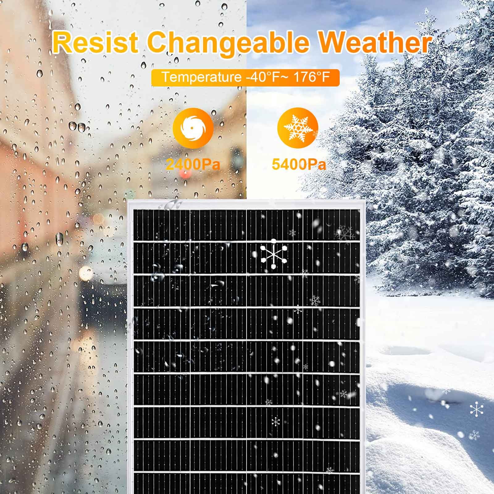 Solar Panel 4x100W 400W 23% High Conversion Mono Off-Grid Charge RV Marine Home
