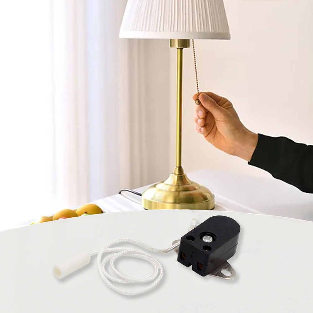 250V Voltage Wall Light Switch Pull Cord Switch Rotating Pull Switch 2A Current