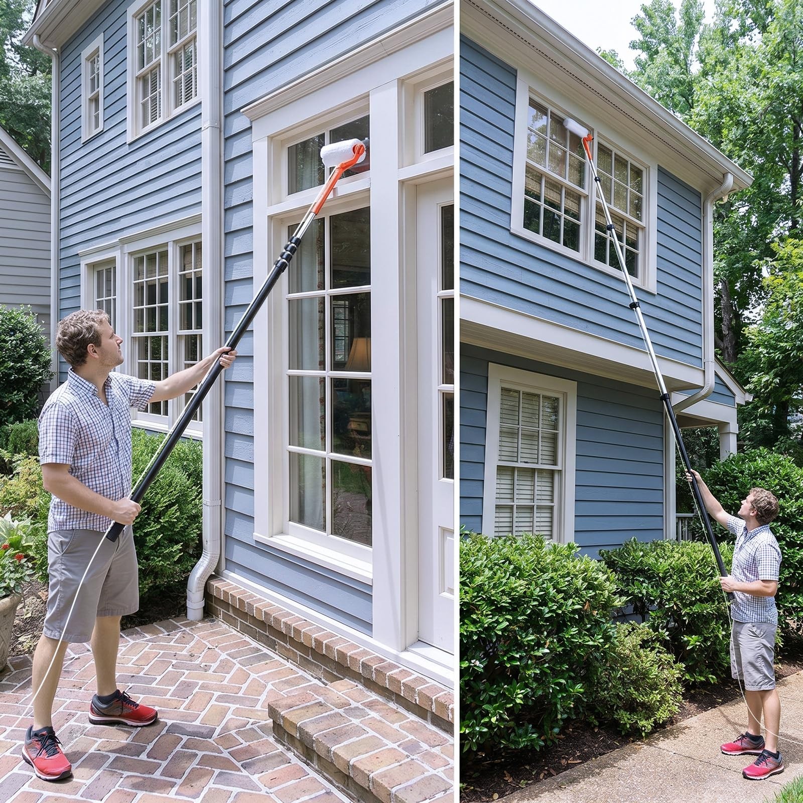Electric Solar Panel Cleaning Kit, 20FT Telescoping Water Fed Brush