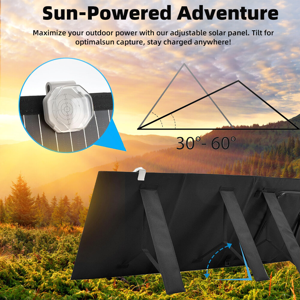 250W Mono Solar Panel 18V Foldable Solar Charger Power Bank for Power Station RV