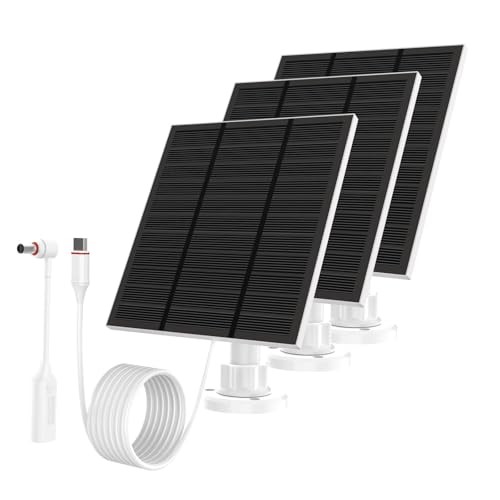 Solar Panels for Ring Camera Outdoor (New Generation) 5W 5V Solar Panel 3 White