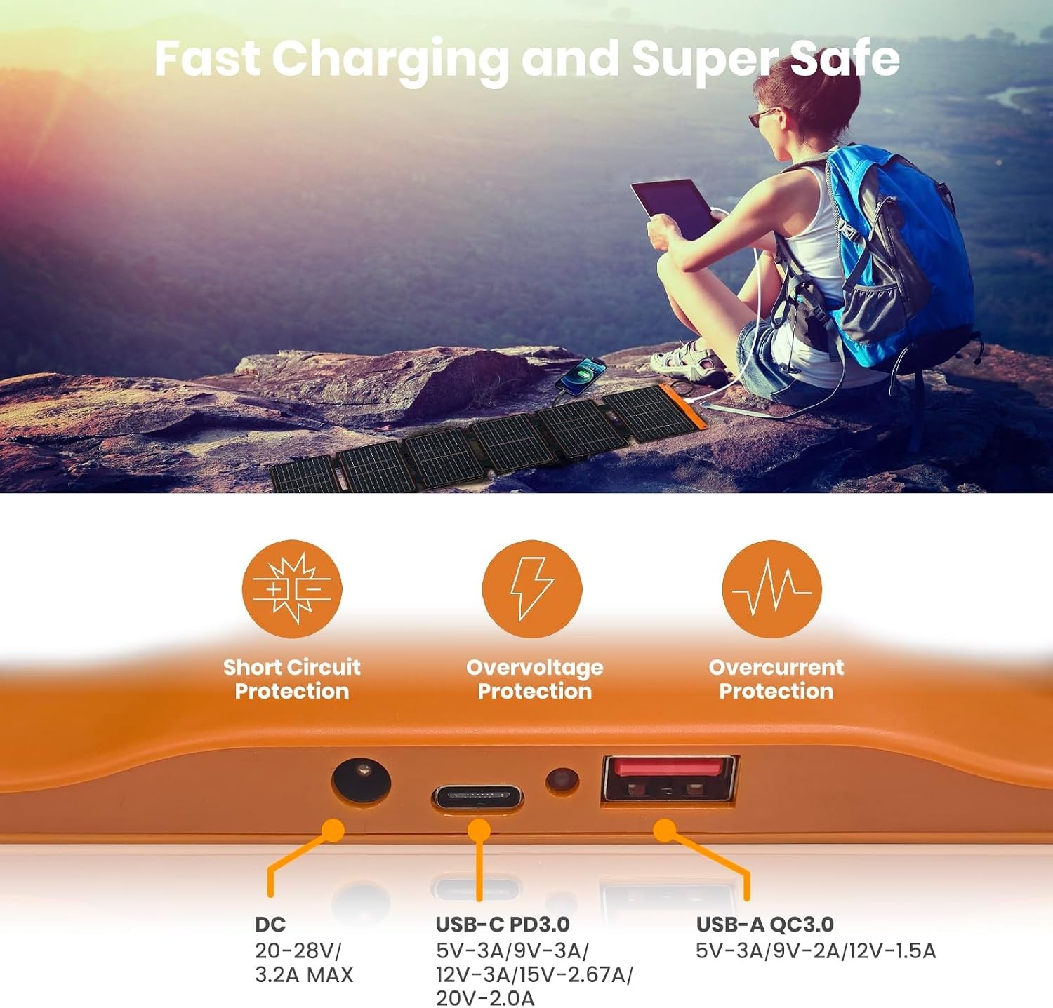 60W Monocrystalline Solar Panel – Portable & Efficient Power Solution for Travel