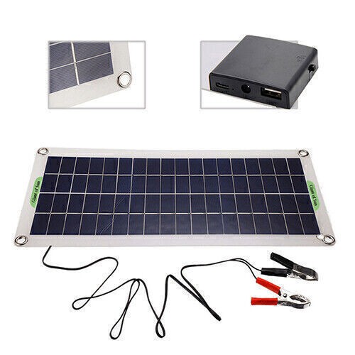 12V 30W Portable Solar Panel Mono Caravan Camping Home Battery Charge 30 Watt