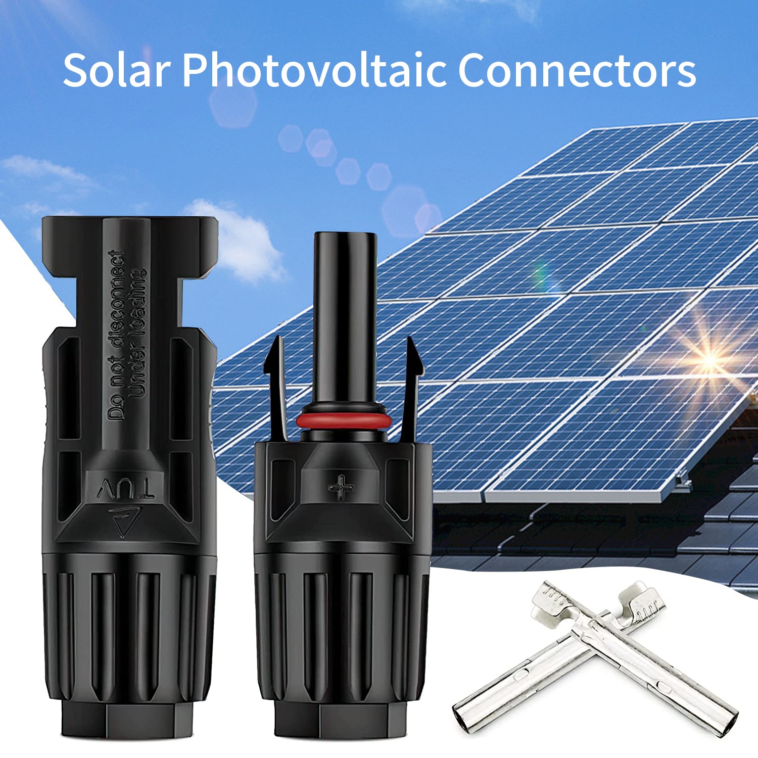5Pairs MC4 Connectors IP67 30A DC1500V Waterproof for Outdoor Solar Panel Cable