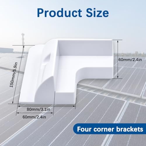4pcs Solar Panel Mounting Brackets Kit, Dill 4 pcs corner mounting brackets