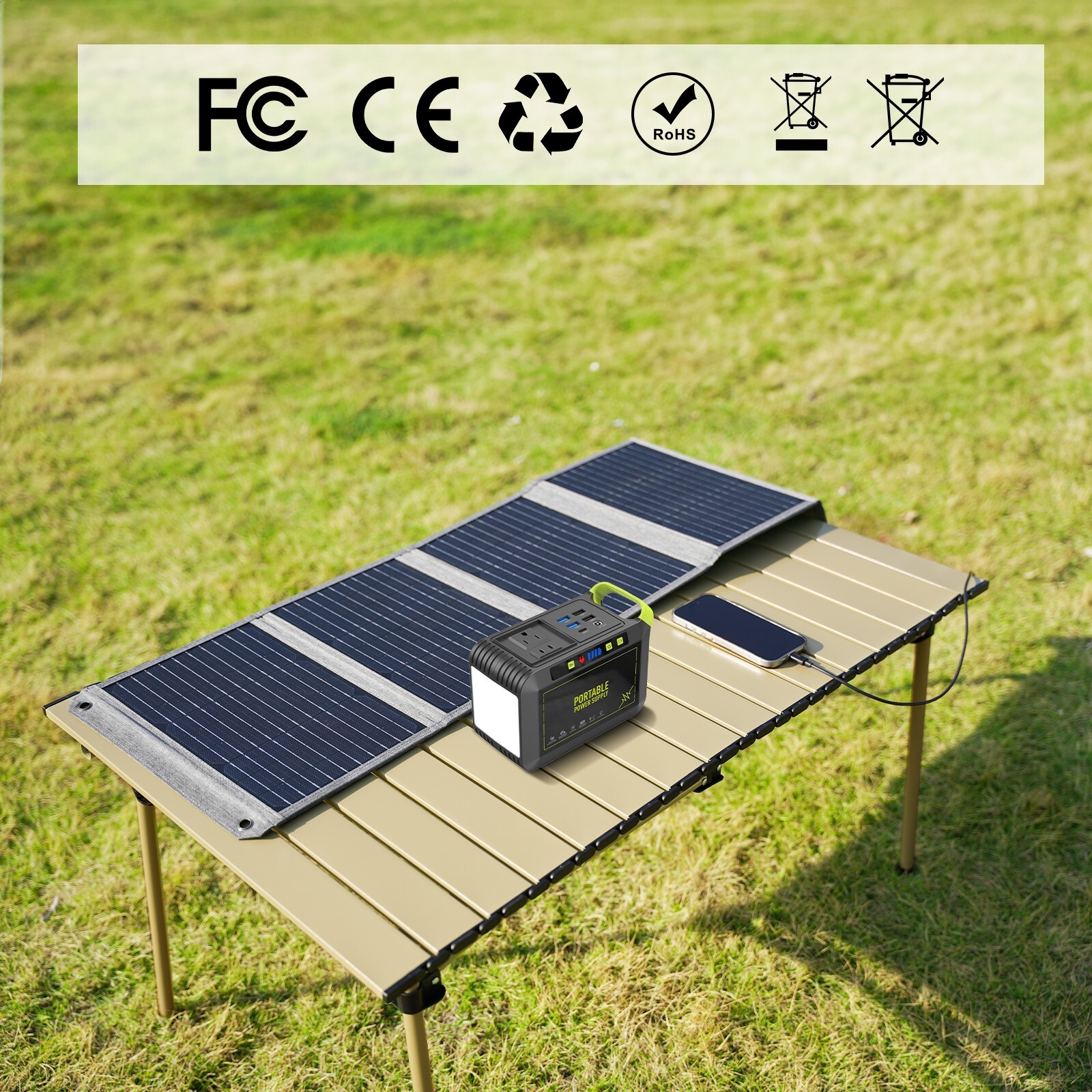 80W Solar Panel 40W USB For Jackery Portable Power Station Explorer 300 Camping