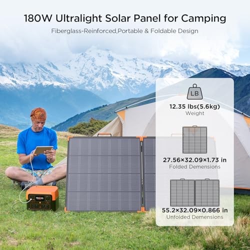 N-Type 16BB Portable Solar Panel,Camping Gifts,17V Foldable Solar Charger 180W