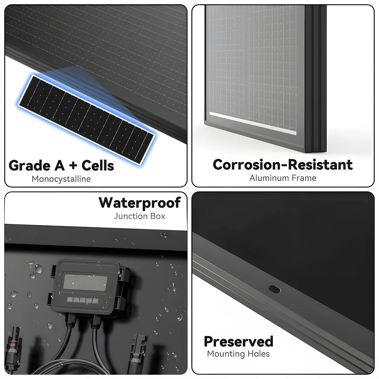 100W Solar Panel N-Type High Efficiency Monocrystalline Portable Waterproof PV