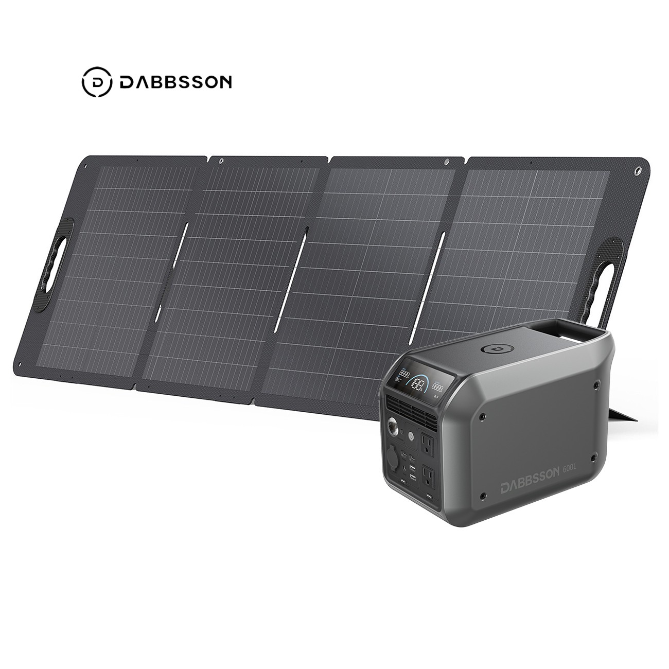 Dabbsson Portable Power Station 768Wh 600W w/ 210W Foldable Solar Panel Camping