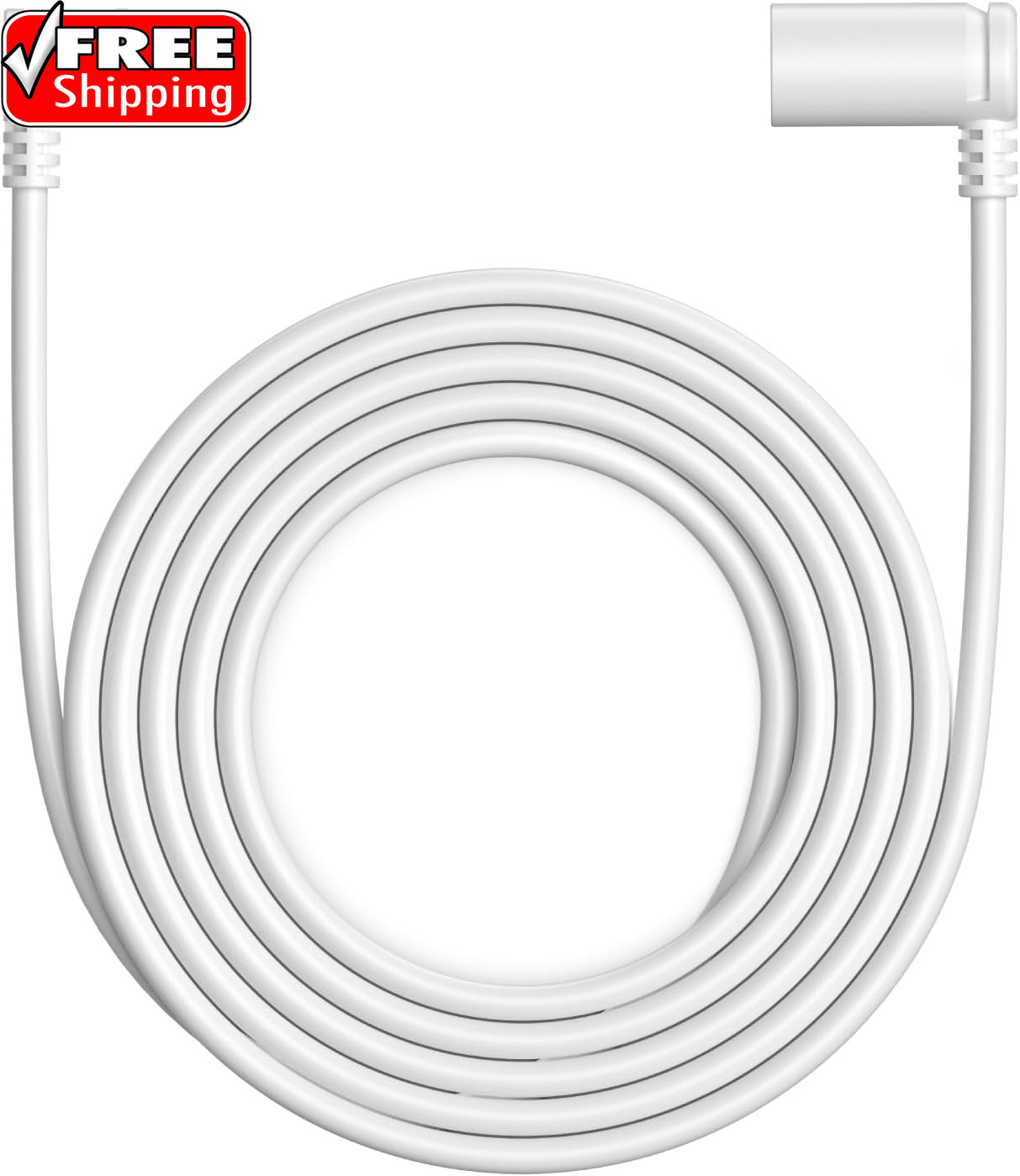 10 Ft. Barrel Plug Extension Cable – Compatible with Ring Solar Panel and Super