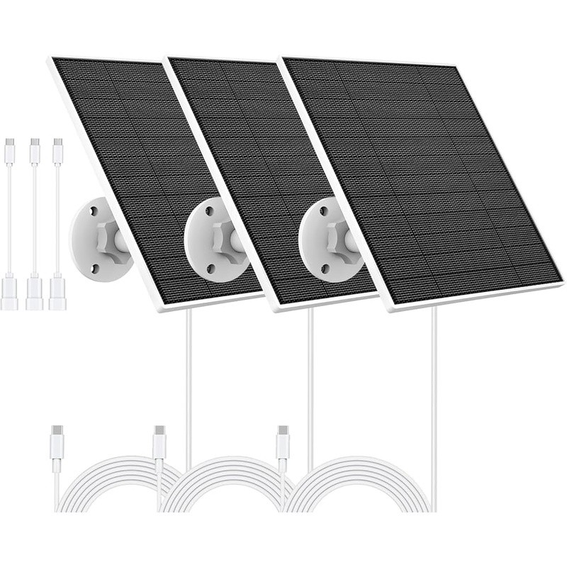 5W Solar Panel Charger Eufy Camera Waterproof Adjustable Bracket Easy Install US