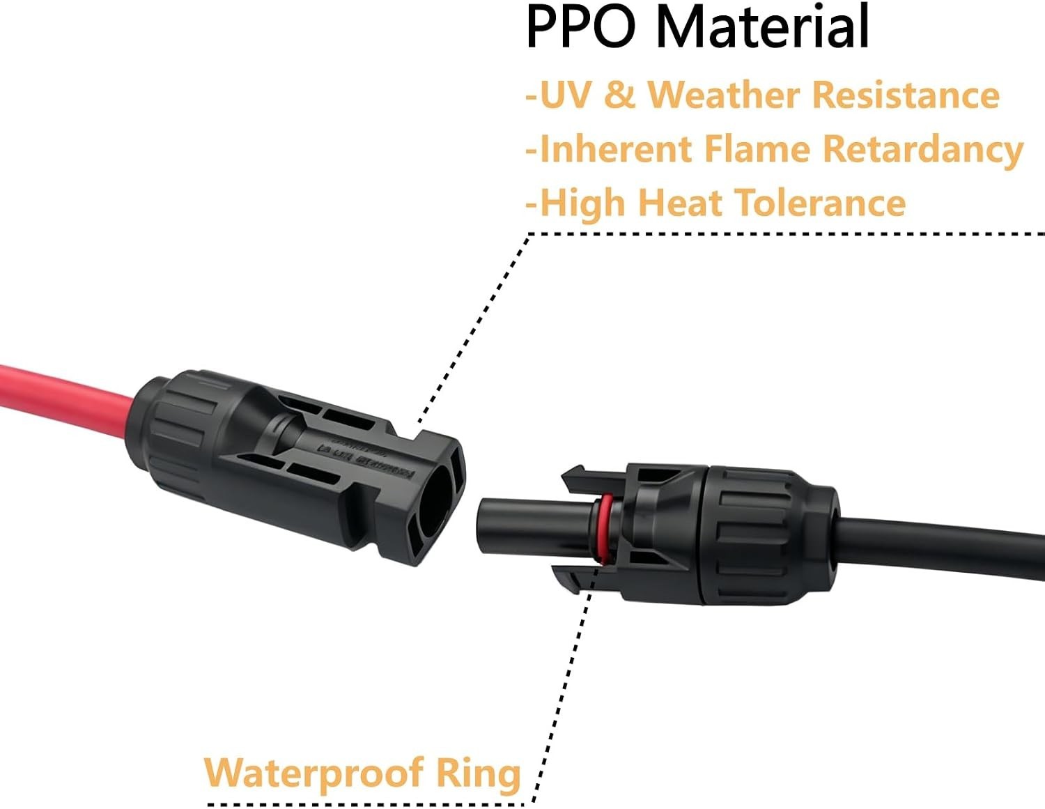 High-Performance Solar Connector Y Splitter for 3 Panels – 12 Inch, Easy Install