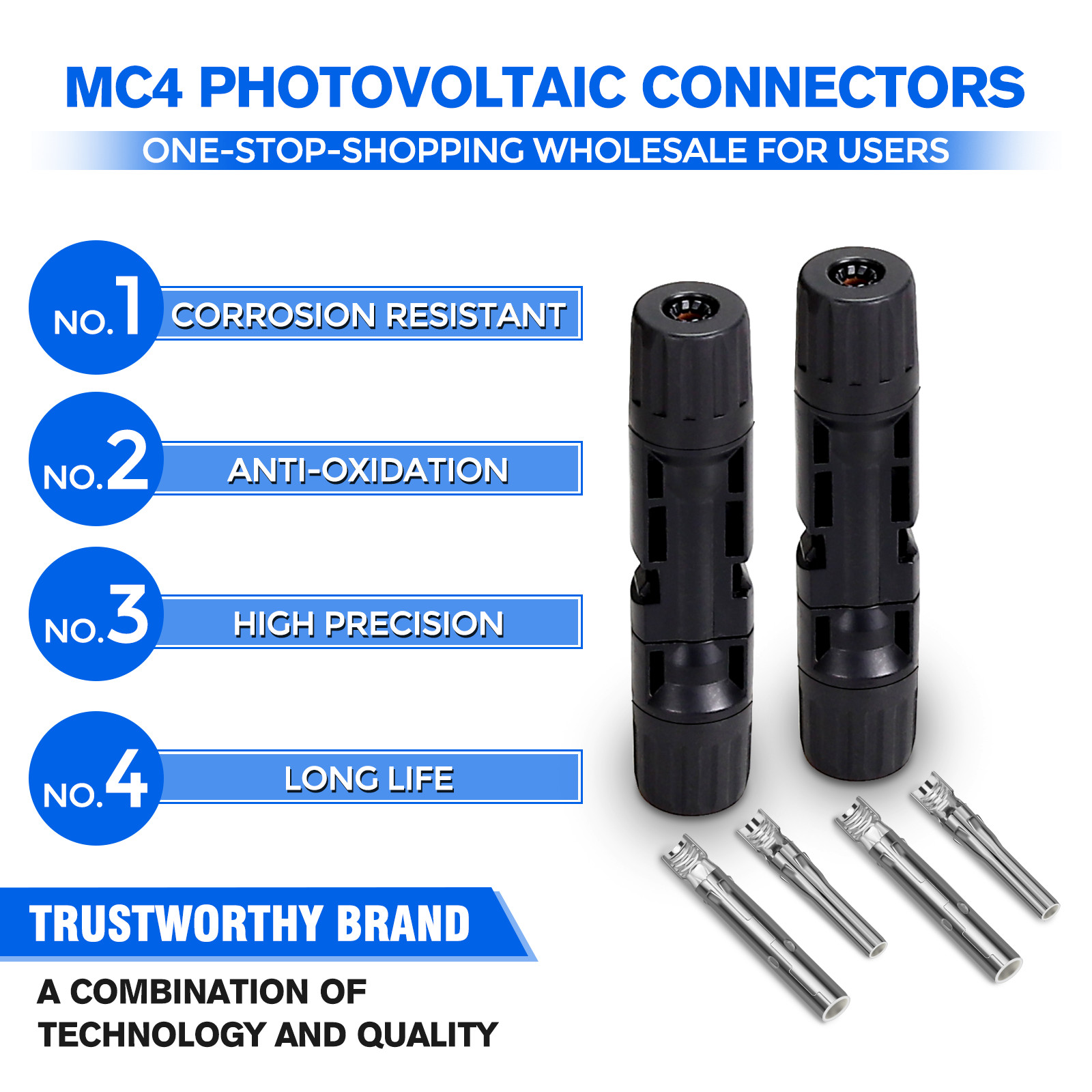 20Pairs 30A Male Female Wire Cable Connector Set Solar Panel Waterproo PV Set