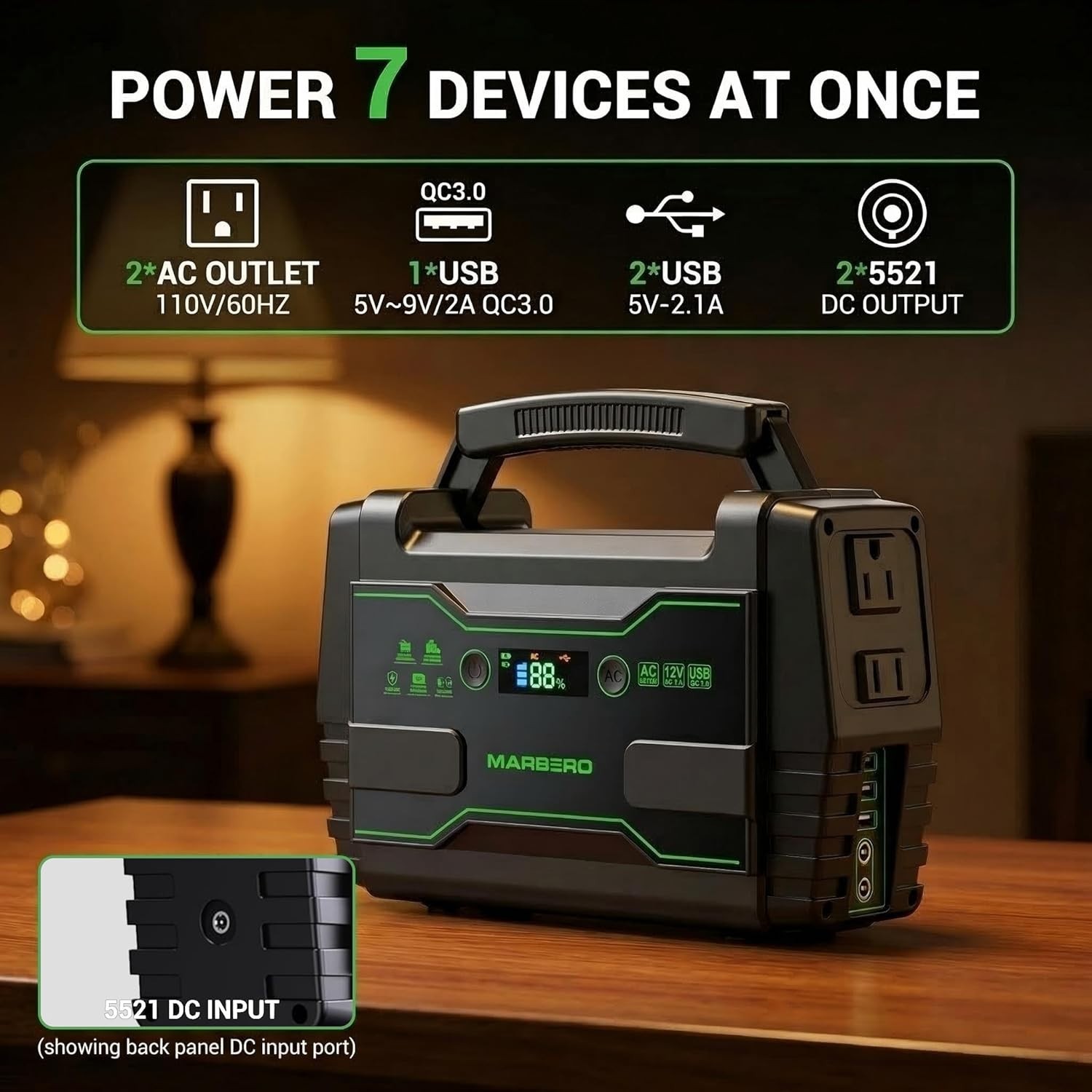 Power Multiple Devices with 2 AC Outlets & QC3.0 USB