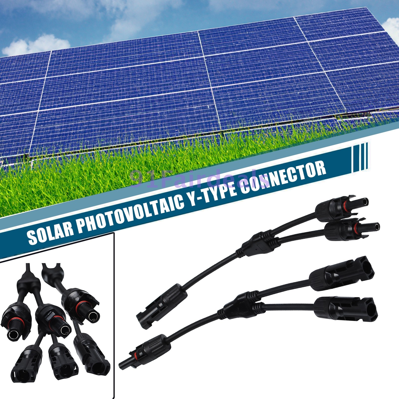 lot Solar Panel Y Branch Cable Connection Waterproof Adapter Connector Extension